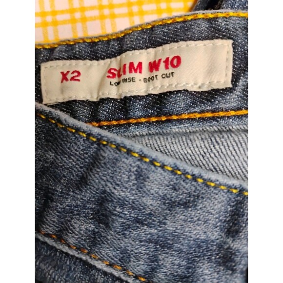 X2 Low Rise Boot Cut Slim W10 Regular Embroidered Pockets - Picture 7 of 15